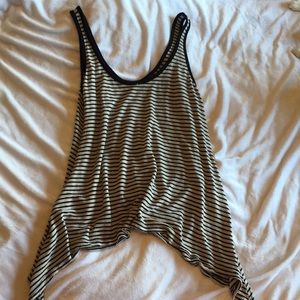 Scooped Neck Striped Tank Top